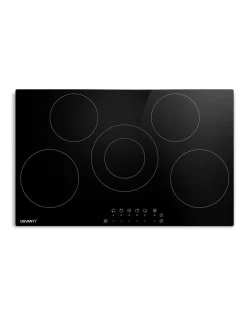 Top 10 🔥 Devanti 90cm Ceramic Cooktop Electric Cook Top 5 Burner Stove Hob Touch Control 6-Zones 🔥