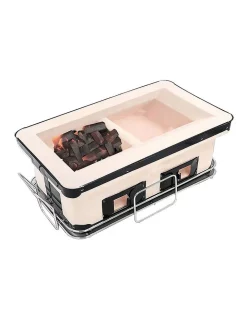 Outlet 💯 Healthy Choice Portable Hibachi Tabletop Grill Dual Charcoal BBQ Chambers In Beige 😍 -Cuisinart Shop unnamed file 1274