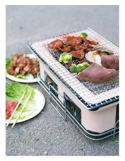 Outlet 💯 Healthy Choice Portable Hibachi Tabletop Grill Dual Charcoal BBQ Chambers In Beige 😍 -Cuisinart Shop unnamed file 1275