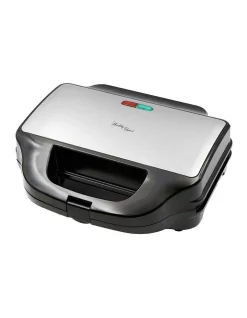 Outlet 🎉 Healthy Choice Sandwich Press With 3 Interchangeable Plates In Silver 😉