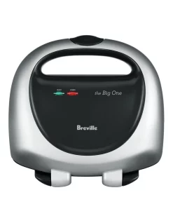 Flash Sale 👏 Breville The Big One Jaffle Maker Silver/Black BTS100 ⌛