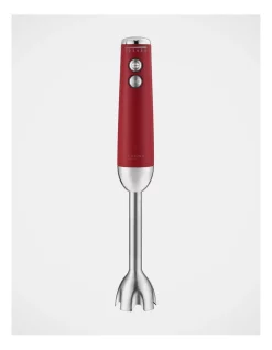 Flash Sale 🎉 Cucina Prestigio Retro Hand Blender Red CHB001R 🔔