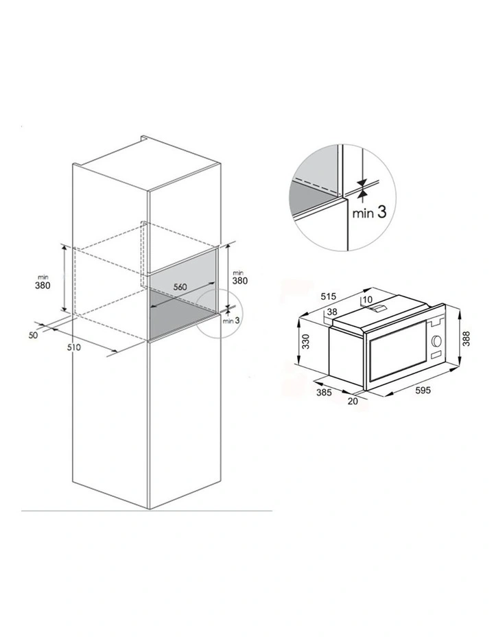 Outlet β€οΈ Kleenmaid 28L Built In Microwave Grill Oven MWG4511 π 6 Outlet β€οΈ Kleenmaid 28L Built In Microwave Grill Oven MWG4511 π - Image 4