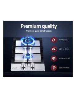 Promo 🔥 Devanti Gas Cooktop 30cm Gas Stove Cooker 2 Burner Cook Top Konbs NG LPG Steel 😉 -Cuisinart Shop unnamed file 722