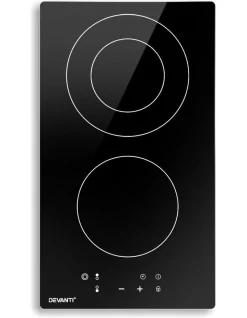 Best Sale 🎁 Devanti Electric Ceramic Cooktop 30cm Kitchen Cooker Cook Top Hob Touch Control 3-Zones 😉