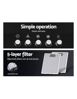 Coupon ⭐ Devanti Range Hood Rangehood 90cm 900mm Kitchen Canopy LED Light Wall Mount Black 😀 -Cuisinart Shop unnamed file 741