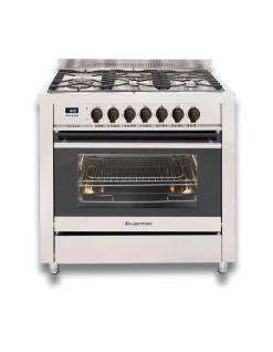 Promo 😍 Kleenmaid Stainless Steel Freestanding Dual Fuel Oven 90cm XXL 109L OFS9021 👏