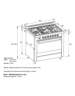 Promo 😍 Kleenmaid Stainless Steel Freestanding Dual Fuel Oven 90cm XXL 109L OFS9021 👏 -Cuisinart Shop unnamed file 871