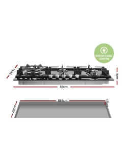 Buy 😀 Comfee 5 Burner Gas Cooktop Black NG LPG CGH90095G ✔️ -Cuisinart Shop unnamed file 909